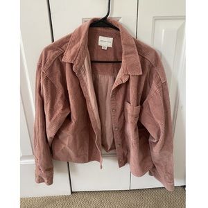 Pink Corduroy AE Cropped Jacket